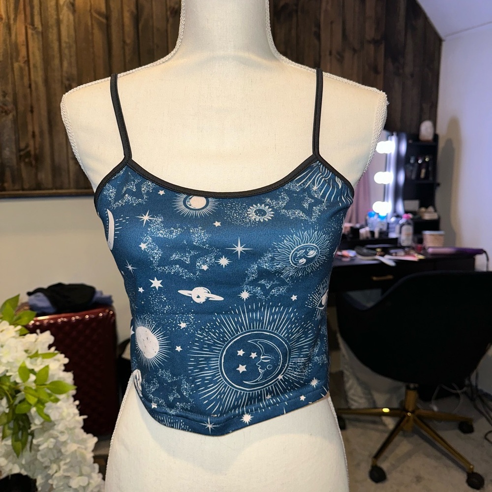 BLUE BOHO TANK
